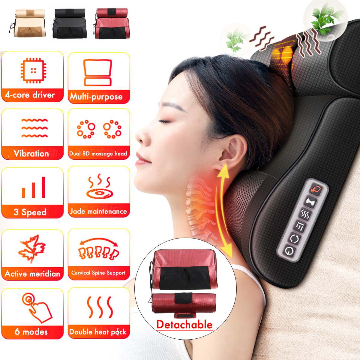 Heating Massage Device Infrared Therapy Vibration Electric Shoulder Massager